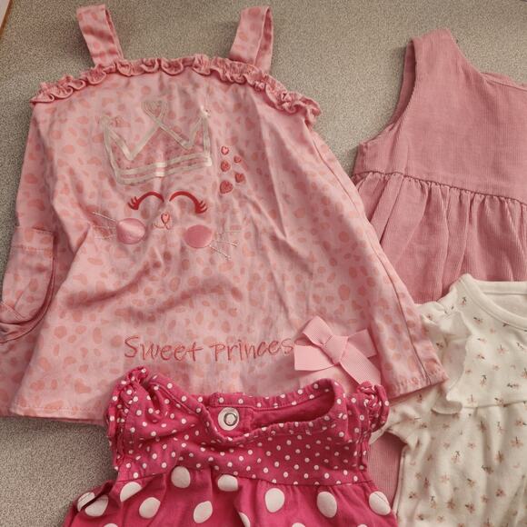 Mixed Name Brand Bundle of Baby Girl Pink Outfits 6-9 Months 4 Pieces - Picture 2 of 5